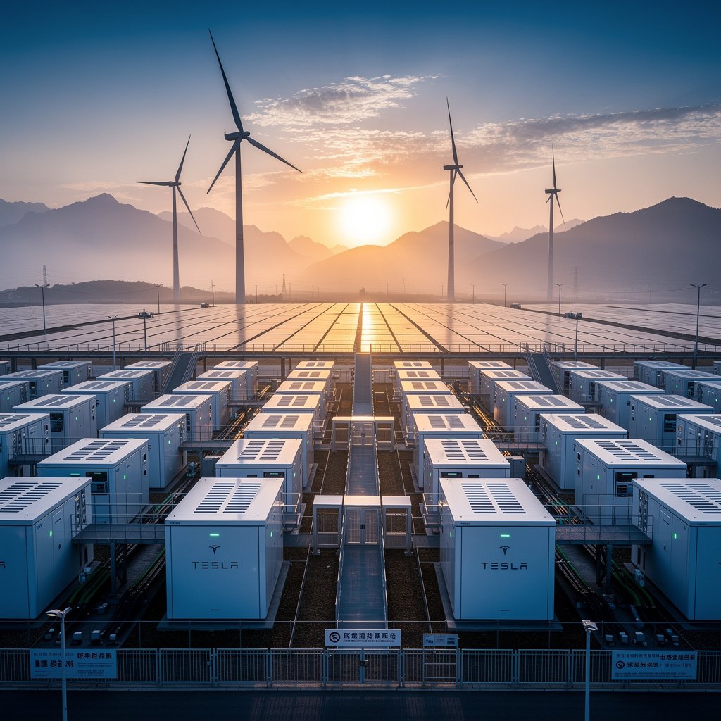 tesla china battery project renewable energy