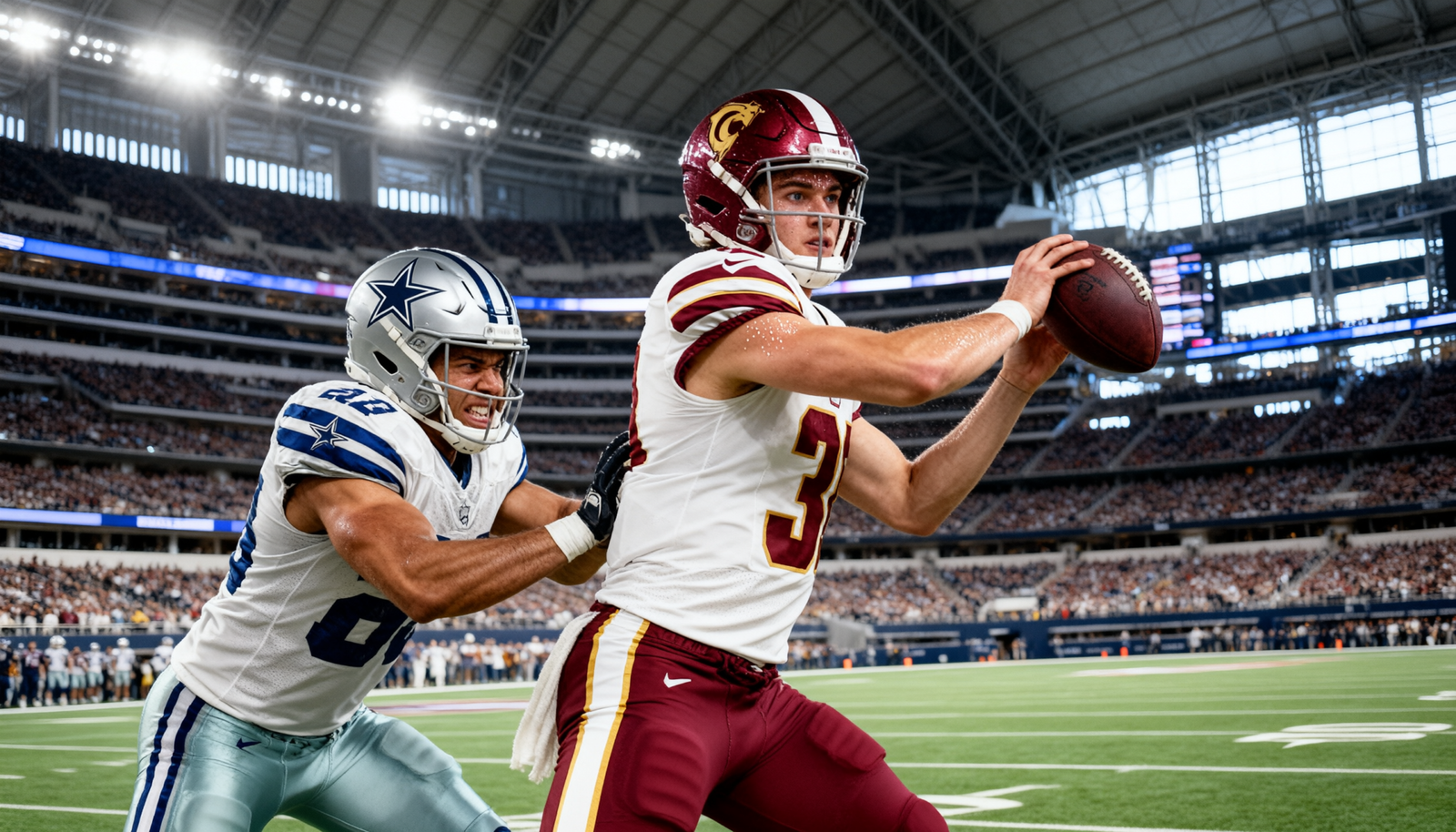 washington commanders vs dallas cowboys match player stats