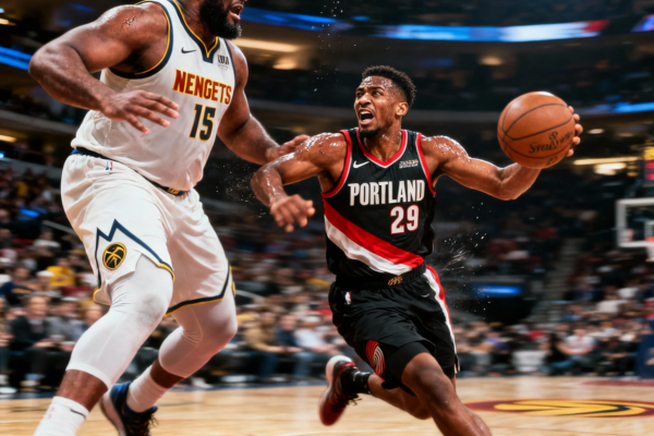portland trail blazers vs denver nuggets match player stats