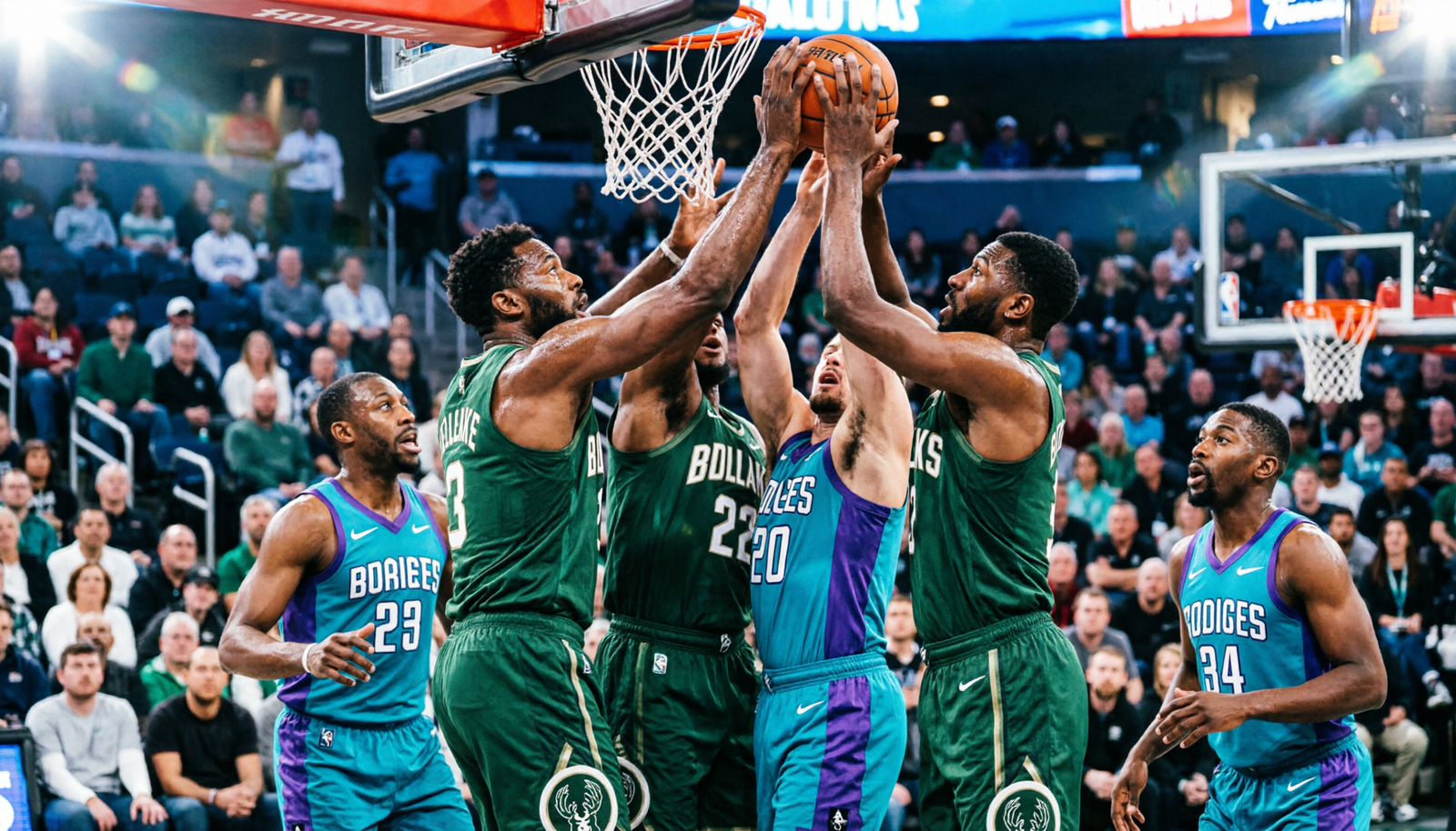 milwaukee bucks vs charlotte hornets match player stats